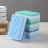 Esponja de Lavado de Platos de Doble Capa Ondulada Transfronteriza Paño para Lavar Platos de Cocina Algodón para Lavar Platos Esponja Trapo de Doble Cara Bloque Amazon
