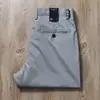 Pantalones Casuales de Pierna Recta Sueltos de Fibra de Bambú Transpirable Fresco Antiarrugas Sedoso Finos de Verano Europeo para Hombre