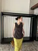 Top Elegante Estilo Francés Wanwei para Mujer 2026 Nuevo Estilo Verano Cuello Halter Ajustable Sin Mangas Espalda Descubierta Camiseta sin Mangas M0184