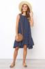 Vestido feminino de moda transfronteiriço Amazon tamanho 8 cor 6 primavera e verão 2020 com estampa de bolinhas onduladas e babados