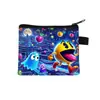 Cartera de monedas de dibujos animados de Pac-Man, monedero con cremallera, tarjetero con temática de videojuegos y bolsa para guardar auriculares - al por mayor