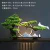 Novo pinheiro bonsai de boas-vindas chinês simulação decoração de escritório planta verde decoração de entrada sala modelo hotel micro paisagem