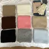 Cachecol Tricotado de Cor Pura com Lã ~ Cashmere de Qualidade com Processamento de Etiqueta e Bordado, Cachecol Personalizado de Fabricante de Pequena Escala