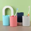 Taza para Cepillo de Dientes Love, Taza Creativa para Cepillo de Dientes de Pareja, Taza Portátil para Lavarse la Cara en Viaje, Vaso de Plástico para Enjuague Bucal al por Mayor