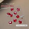 Decoraciones Brillantes para Uñas de Bola de Diamante, Corazón Torcido Rojo Ancola Perla Cristal Decoración DIY para Uñas Venta al por Mayor