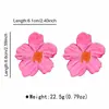 Pendientes de Esmalte Coloridos con Forma de Flor, Estilo Dulce y Fresco para Fiestas, con Diamantes y Perlas, Pendientes de Pétalos de Lujo Ligero y de Alta Gama para Mujer