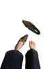 Zapatos de Mujer de Punta Baja con Tacón Bajo 2026 Primavera y Otoño Nuevo Estilo Francés Zapatos Mary Jane con Tira Cruzada Zapatos Planos de Piel