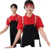 Ropa de Trabajo de Verano de Manga Corta Estampada para Tienda de Barbacoa de Comida Rápida, Tienda de Té con Leche, Cafetería, Hotel, Empleado, Camiseta Fina con Solapa