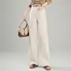 Calça Jeans Flare Wide Leg Estilo Americano para Mulheres, Lançamento Verão 2026 Cintura Alta Solta Modeladora Caimento Pantalona Reta
