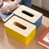 Caja de Almacenamiento de Caja de Pañuelos de Escritorio Dormitorio Hogar Sala de Estar Restaurante Mesa de Café Nórdico Simple Multifuncional Creativo Caja de Pañuelos