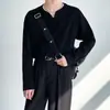 Camiseta de Manga Larga Suelta con Cuello en V Estilo Perezoso para Primavera y Otoño para Hombre, Camiseta Deportiva Casual de Moda de Marca de Alta Gama para Hombre