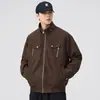 Chaqueta Harrington retro de pana con cremallera para hombres y mujeres, chaqueta versátil de otoño de alta costura con cuello aviador tipo béisbol