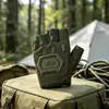 1 par de Luvas de Fitness Protetoras para Uso Externo Meio Dedo Masculinas e Femininas Esportes ao Ar Livre Ciclismo Treinamento Antiderrapante Resistente ao Desgaste Tático Especial para Fãs Militares
