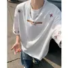 Moletom Bordado para Homens, Nova Marca de Moda Outono, Camiseta Casual Solta Respirável de Manga Longa para Homens