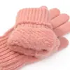 Luvas de Tricô de Lã de Alpaca, Luvas com Forro de Fleece e Espessadas, Luvas para Tela de Toque, Luvas à Prova de Frio e Quentes, Luvas para Ciclismo ao Ar Livre