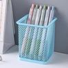 Portalápices de Hierro, Cubo de Almacenamiento Hueco para Escritorio, Papelería Simple para Estudiantes, Portalápices Redondo y Cuadrado Multicolor Multifuncional para Oficina