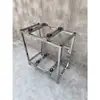 Soporte de Piso para Unidad Exterior de Aire Acondicionado de Acero Inoxidable 304, Estante Apilable de una/dos Capas, Base Elevada para Aire Acondicionado con Disipación de Calor, Soporte Elevado Amortiguador
