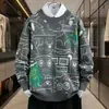 Suéter de punto con estampado de dibujos animados integral para hombres y parejas, cuello redondo, adecuado para estudiantes, otoño e invierno, venta al por mayor de fábrica transfronteriza