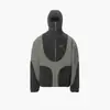 Chamarra Nueva de Color Bloqueado con Cuello Alto para Hombre y Mujer Otoño e Invierno 2025 Forro Polar con Cremallera Bordado de Letras Sudadera Cálida Y2K