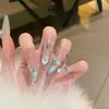 Serpiente Dorada Trae Riqueza Gato de Ojo de Tigre de Lujo Mariposa Arte de Uñas Hecho a Mano con Brillantes Pedrería para Mujeres Ricas