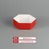 Vajilla de Melamina Plato de Dos Colores para Restaurantes de Hot Pot y Barbacoa, Plato Cuadrado de Barbacoa Comercial Imitación Porcelana