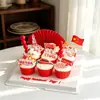 Feliz Día Nacional 2026 Toppers para Cupcakes Te Amo China Feliz Cumpleaños Decoración para Hornear Inserciones