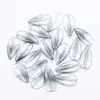 Folhas de pétalas de vidro bicolores 13*26MM folhas de pêssego diy grampo de cabelo brincos joias material antigo