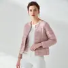 Chaqueta Corta Ligera de Plumas para Mujer Estilo 2026 con Cuello Redondo, Forro de Plumas de Pato Blanco, Abrigo Versátil de Moda Coreana Transfronterizo