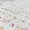 Tecido de Algodão 40 Fios Estampado Digital de Desenhos Animados Algodão Penteado Emenda Laço Urso Vestido Roupas Infantis Roupas Femininas Tecido