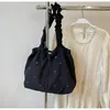 Nueva Bolsa Coreana Ins Exquisita de Color Puro Moda para Mujer Bolso de Hombro con Remaches Bolso Bandolera Plegado de Heroína Bolso de Axila