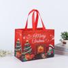 Bolsa No Tejida Recubierta Transfronteriza Bolso de Mano Navideño Embalaje de Ropa Personalizado Bolso de Compras Plegable Estéreo