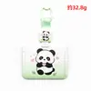 Porta-cartões de Panda com tampa deslizante, adequado para estudantes, cartões de refeição do campus e cartões de transporte público; um porta-crachá estiloso e retrátil estilo cordão e capa protetora, disponível para personalização