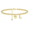 Amazon Pulsera de Corazón con Letras Estilo Europeo y Americano Moda Ol Simple para el Trabajo Pulsera Ajustable con Cuentas Redondas Joyería