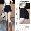 Falda de corte A para mujer, Nuevo estilo de verano, Diseño con cordón, Falda de corte A, Moda japonesa y coreana, Antiexposición, Falda corta que cubre la cadera