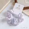 Gomas para el pelo de Intestino Grueso Empaquetadas en Tarjeta, Diademas de Tela Floral Dulces, Cuerdas Anchas para el Pelo Frescas y Sencillas, Accesorios para el Pelo de Supermercado, Gomas Elásticas para Coleta Alta