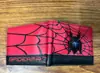 Monedero con parche metálico de héroe de dibujos animados, monedero de araña periférico de anime