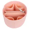 Bolsa de Cosméticos Estilo Moderno Sencillo Gran Capacidad Compartimentos Múltiples Bolsillo Interior Cosmético Conveniente Acabado Bolsa de Almacenamiento de Fieltro