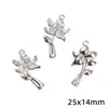 Aleación Estilo Chino Nuevo Separador de Tres Vías Perla Redonda Flor Mariposa Corazón Pequeño Colgante Hecho a Mano DIY Pulsera Collar Accesorios