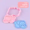 Serie de Conejos con Dibujo Lineal Molde para Galletas 3D Realista Prensa para Galletas Fondant DIY Esencial para Hornear