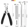 Alicate para Sulco de Unha Conjunto de 4 Peças Cortador de Unha Tesoura Oblíqua para Unha Alicate Bico de Águia para Unha do Pé Cortador de Unha de Abertura Grande Ferramentas de Manicure