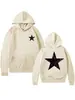 Amazon Transfronteiriça Gola Redonda Casual Inverno Feminina Manga Longa Padrão Estrela de Cinco Pontas Divertido ebay Moletom Solto com Capuz