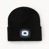 Gorro de Punto LED Transfronterizo Europeo y Americano con Luz, Gorro Cálido de Lana para Otoño e Invierno, Gorro a Prueba de Frío con Iluminación de Luz Nocturna para Viajes al Aire Libre