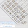 Joyería para Uñas Luz de Luna Azul Joyería de Diamantes Fondo Puntiagudo Multifacetado Corazón Torcido Diamante Accesorios para Uñas Corazón Mariposa Cristal Diamante con Forma Especial