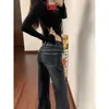 Jeans Acampanados Estilo Americano Vintage para Mujer, Venta Caliente Primavera 2026 Tallas Grandes Cintura Alta Adelgazantes Elásticos Pantalones de Campana
