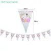Colección de Banderines Triangulares para Fiestas de Cumpleaños Infantiles Temáticas, Guirnaldas de Banderines, Banderines, Pancartas, Patrones Decorativos, Dibujos Animados para Fiestas Navideñas