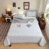 Juego sencillo de tres piezas para cama antideslizante, reversible con un lado de algodón puro y el otro de forro polar, adecuado para todas las estaciones, se usa como sábana, cubrecolchón o manta de ocio