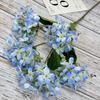 Conjunto de flores de seda de hortensia de 5 tenedores para auditorio de bodas, material floral, decoración de San Valentín, regalo, flor falsa, arreglo floral DIY para sala de estar