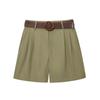 Atacado Comércio Exterior 2025 Novo Estilo Europeu e Americano Tendência da Moda Versátil Cinto Combinando Shorts Casuais Plissados 8372444