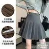 Falda plisada color caqui para mujer, nuevo modelo primavera y otoño 2026, falda corta JK de lana ajustada de cintura alta, falda midi de línea A para petite