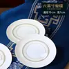 Conjunto de Louça de Porcelana Óssea de Jingdezhen para Uso Doméstico, Pratos e Hashis de Luxo Leve, Cerâmica Estilo Chinês e Europeu, Facilmente Combinável